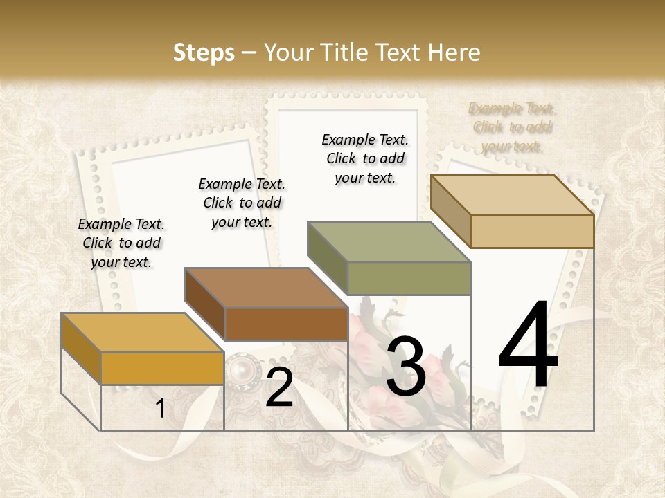 Illustration Romantic Postcard PowerPoint Template