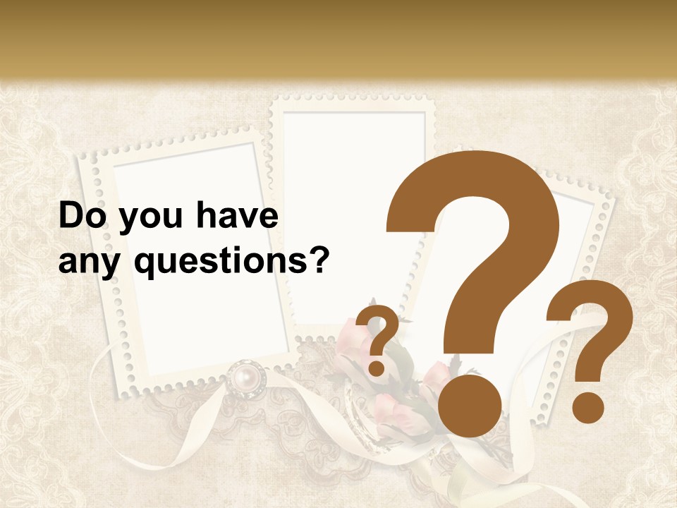 Illustration Romantic Postcard PowerPoint Template