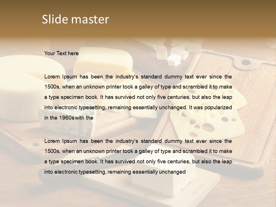 Wood Assortment Dairy Product PowerPoint Template