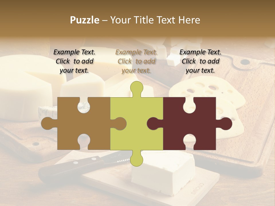 Wood Assortment Dairy Product PowerPoint Template