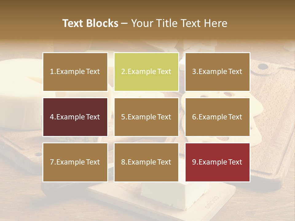 Wood Assortment Dairy Product PowerPoint Template