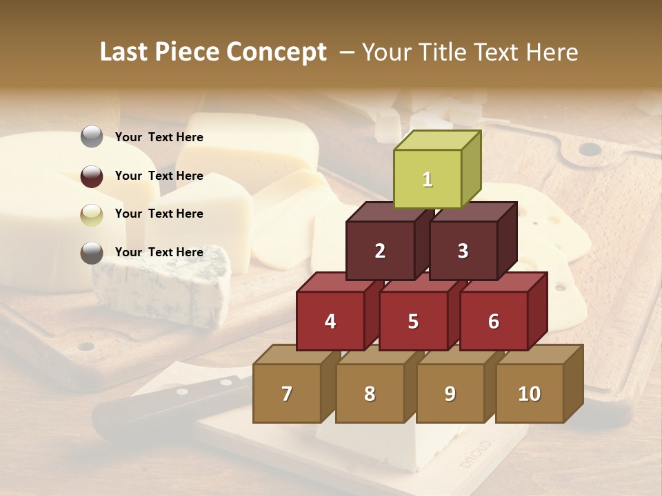 Wood Assortment Dairy Product PowerPoint Template