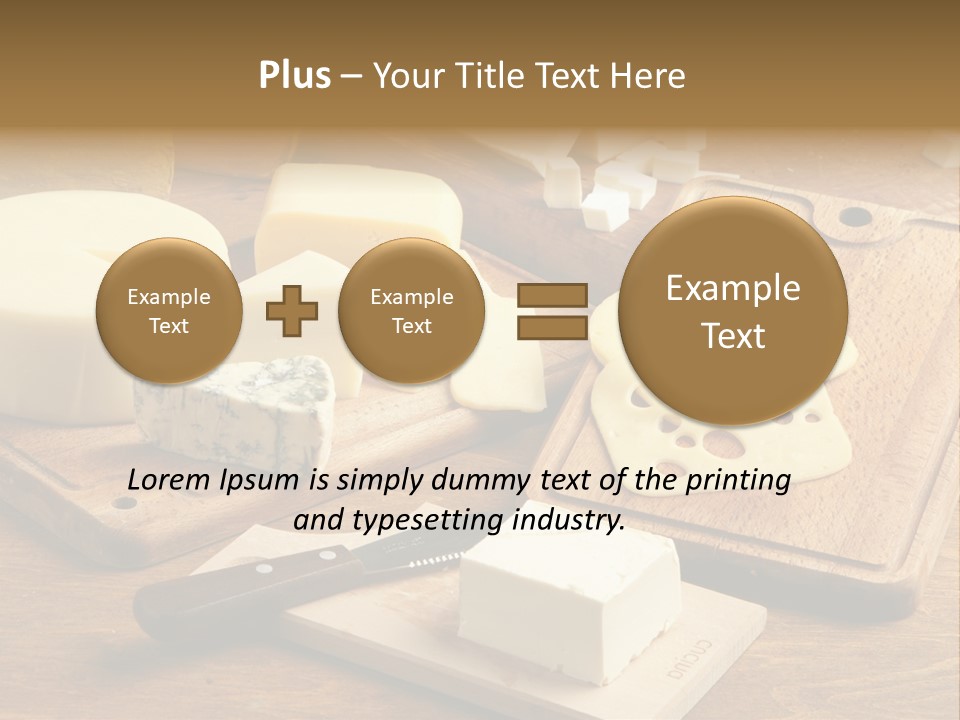 Wood Assortment Dairy Product PowerPoint Template