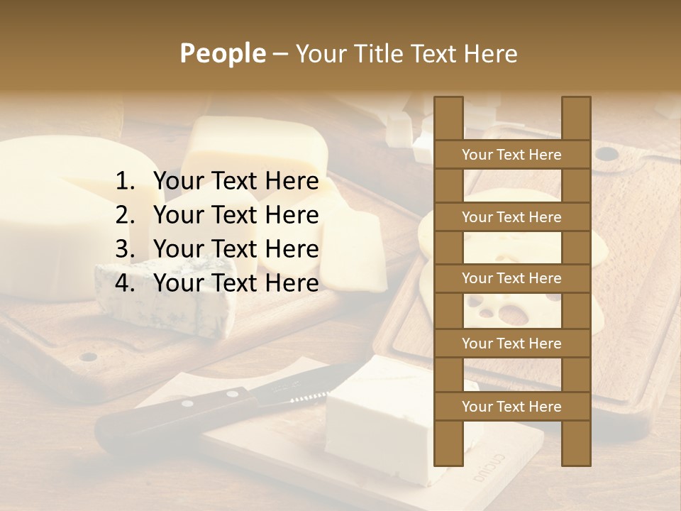 Wood Assortment Dairy Product PowerPoint Template