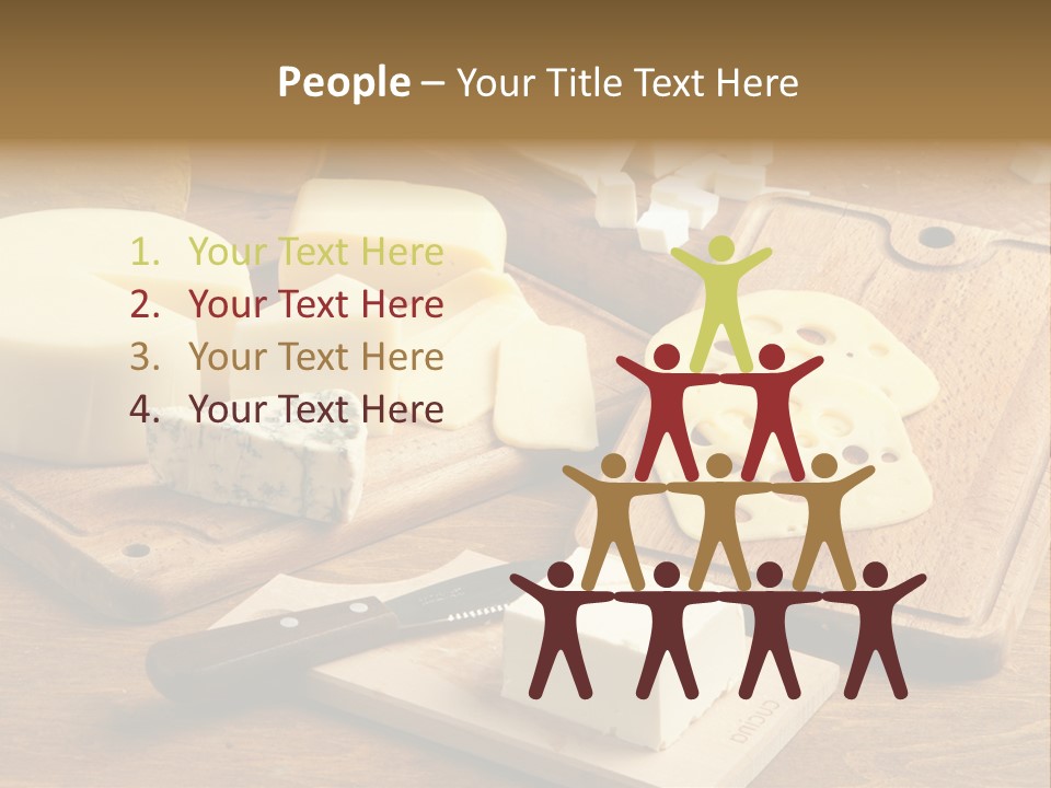 Wood Assortment Dairy Product PowerPoint Template