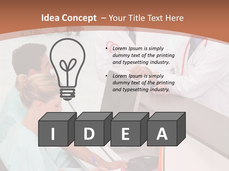 Seated Man Doctor PowerPoint Template