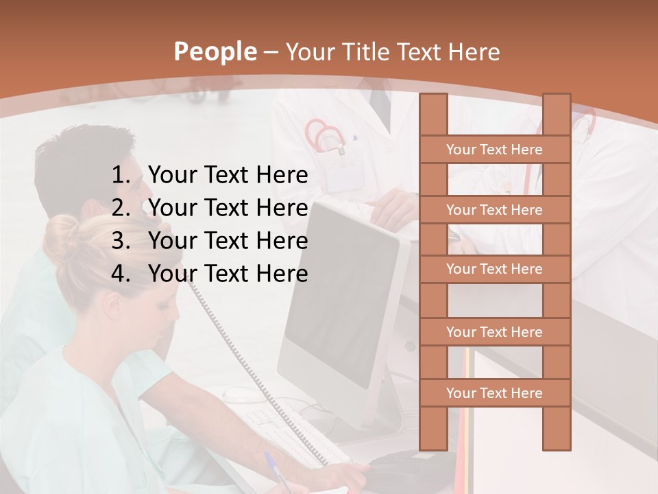 Seated Man Doctor PowerPoint Template