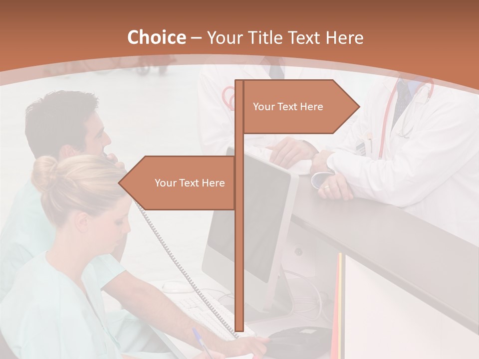 Seated Man Doctor PowerPoint Template