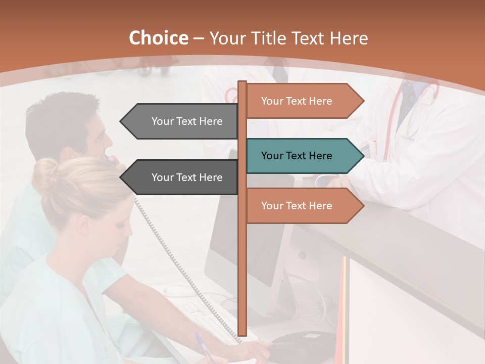 Seated Man Doctor PowerPoint Template