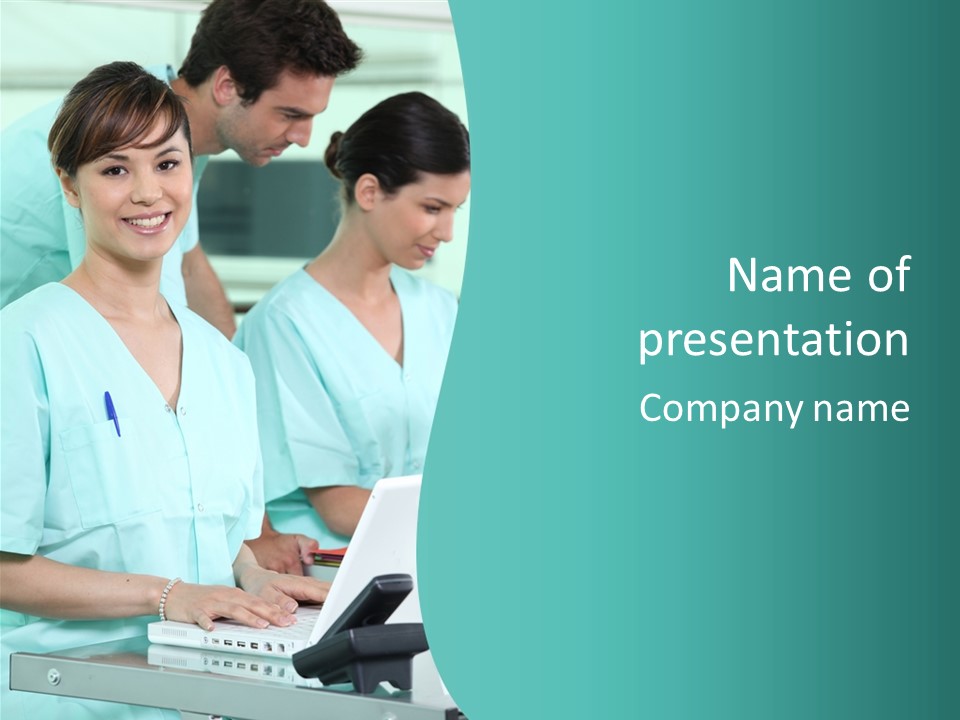 Working Smiling Smock PowerPoint Template