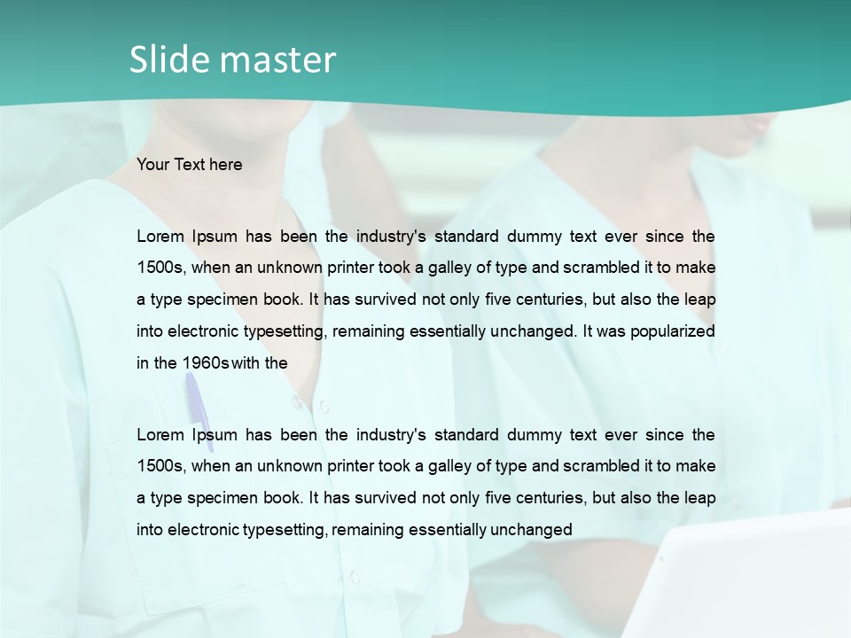 Working Smiling Smock PowerPoint Template