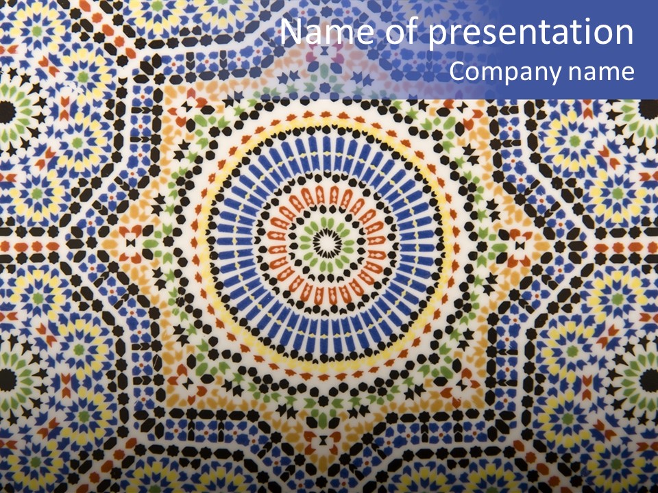 Morocco Traditional Tile PowerPoint Template