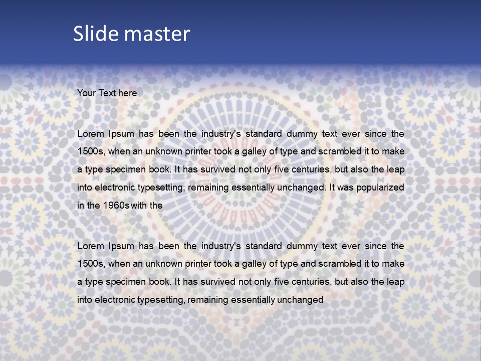 Morocco Traditional Tile PowerPoint Template
