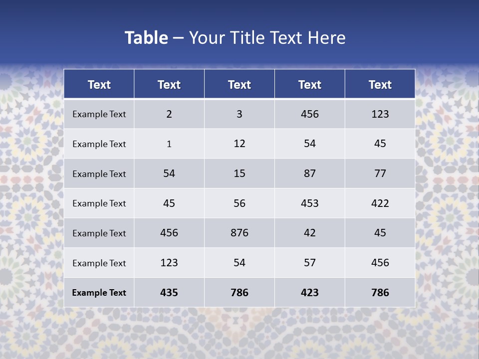Morocco Traditional Tile PowerPoint Template