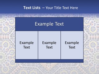 Morocco Traditional Tile PowerPoint Template