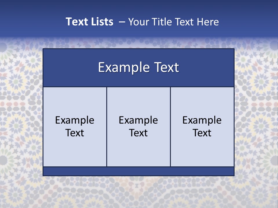 Morocco Traditional Tile PowerPoint Template
