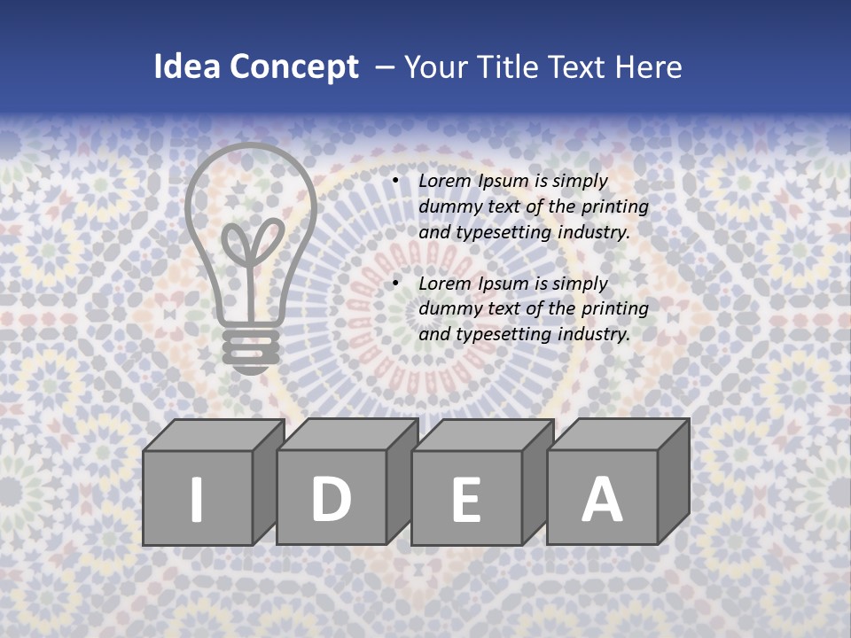 Morocco Traditional Tile PowerPoint Template