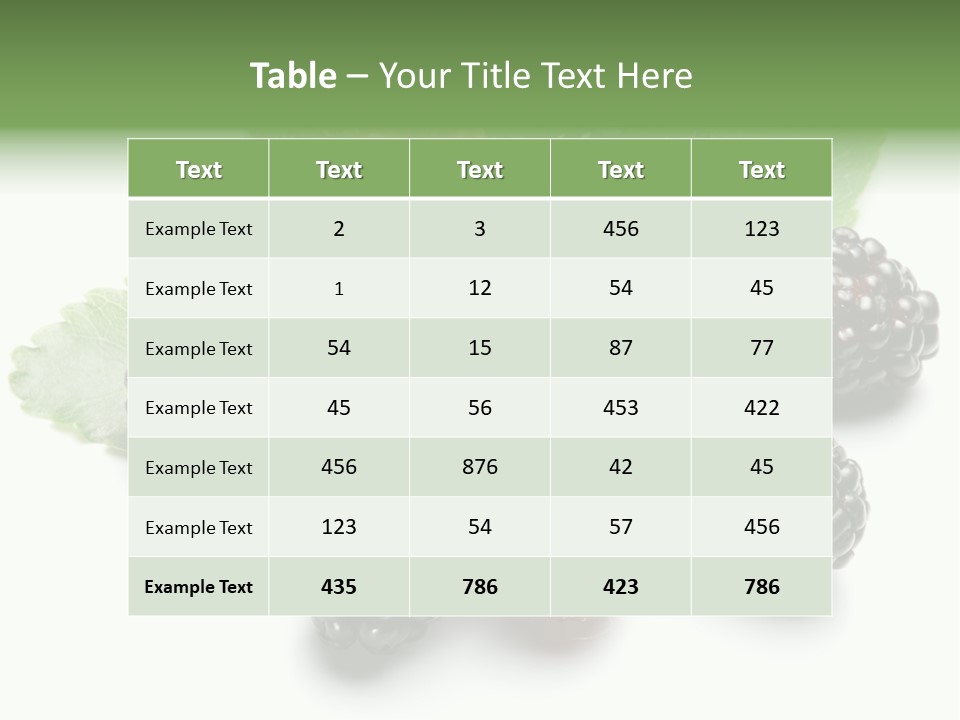 Group Food Vegetarian PowerPoint Template