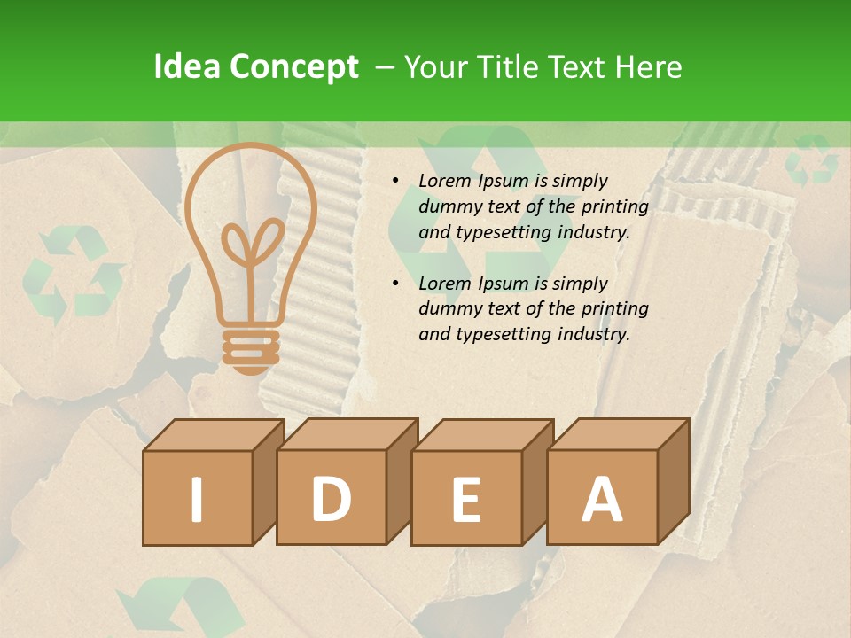 Trash Cardboard Mash PowerPoint Template