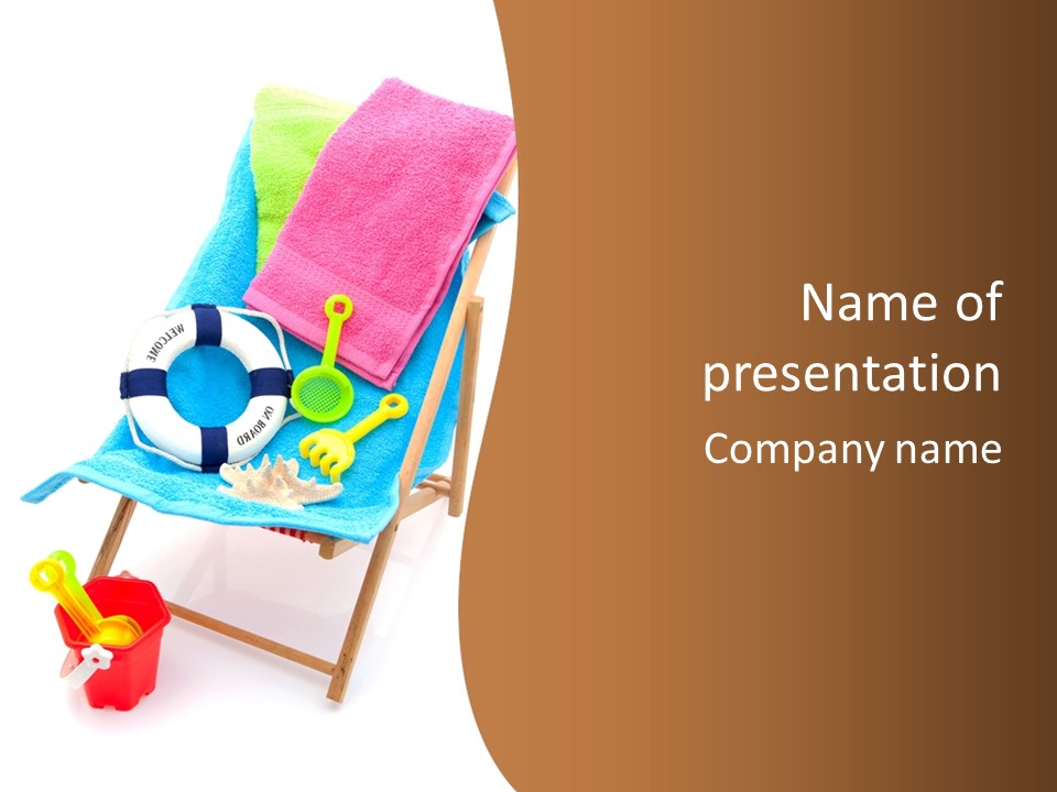 Isolated Towel Play PowerPoint Template