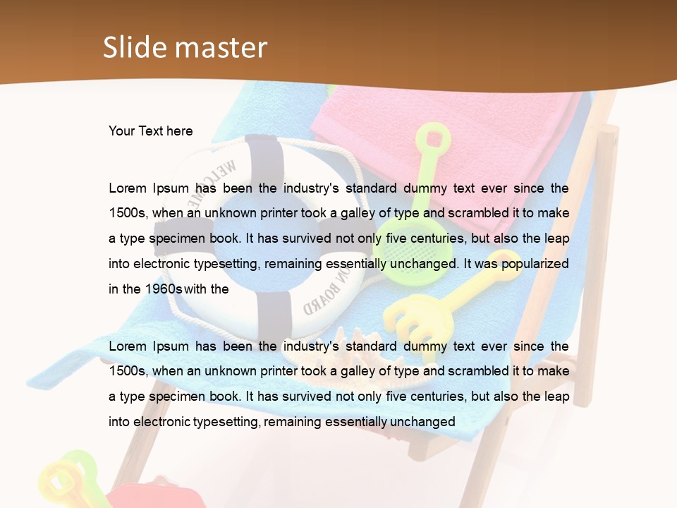 Isolated Towel Play PowerPoint Template