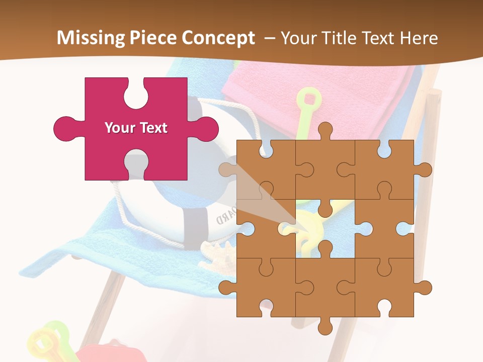 Isolated Towel Play PowerPoint Template