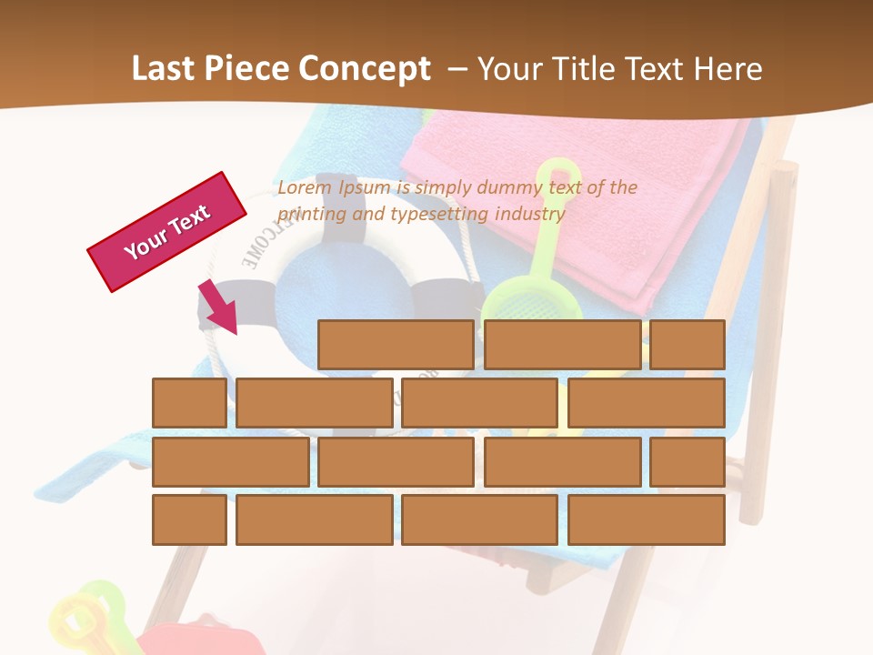 Isolated Towel Play PowerPoint Template