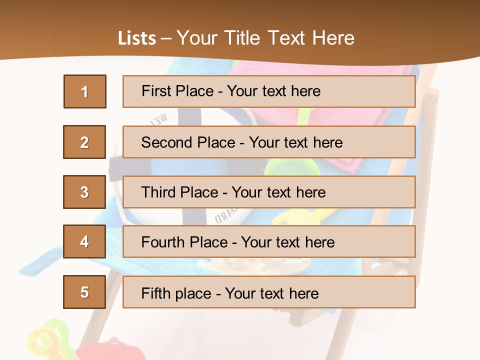 Isolated Towel Play PowerPoint Template