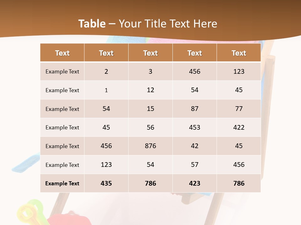 Isolated Towel Play PowerPoint Template