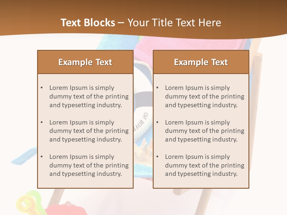 Isolated Towel Play PowerPoint Template