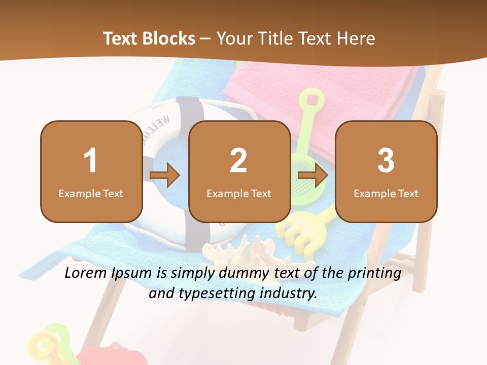 Isolated Towel Play PowerPoint Template