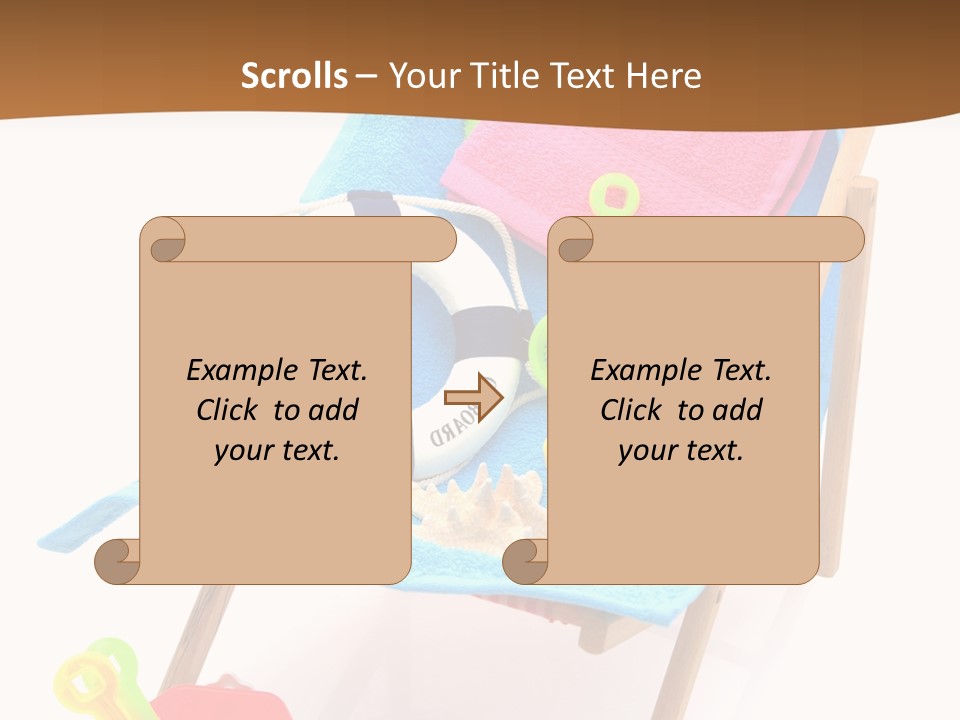 Isolated Towel Play PowerPoint Template
