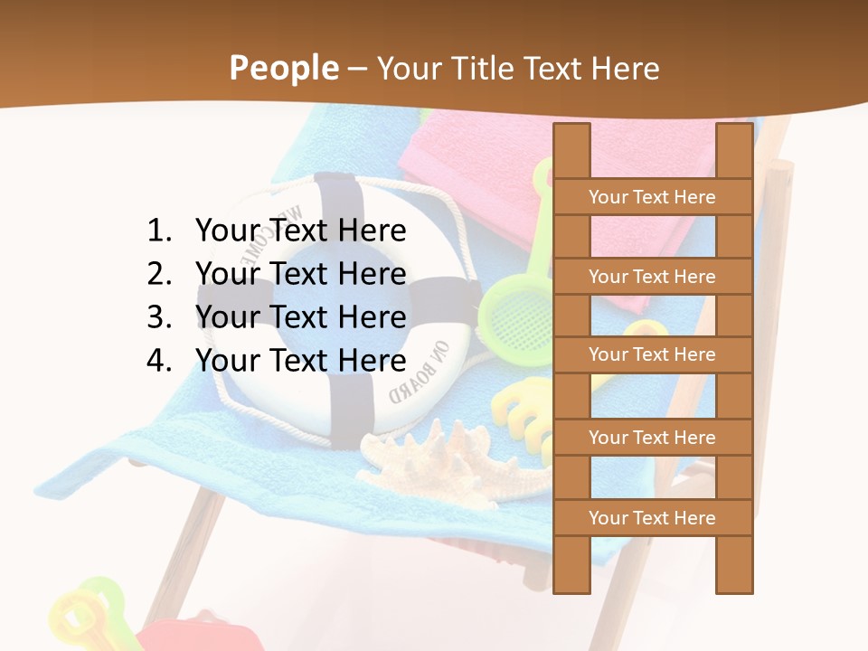 Isolated Towel Play PowerPoint Template
