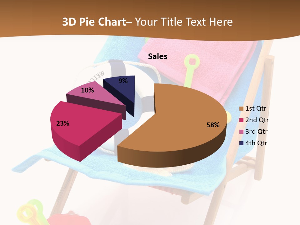 Isolated Towel Play PowerPoint Template