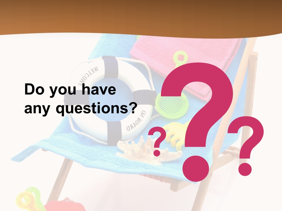 Isolated Towel Play PowerPoint Template