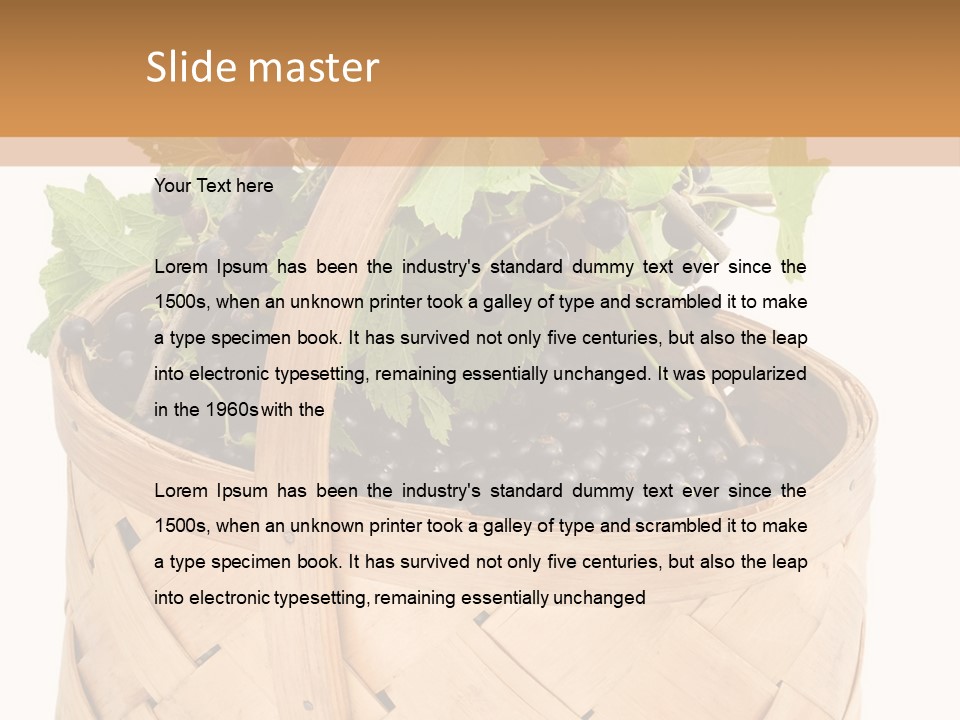 Plant Mature Currants PowerPoint Template