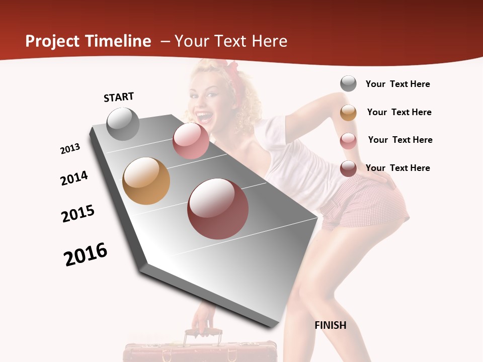 Heel Flirtation Y PowerPoint Template