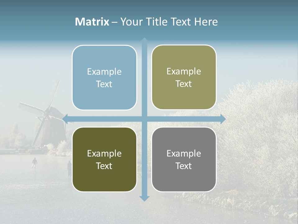 Tree Blue Frost PowerPoint Template