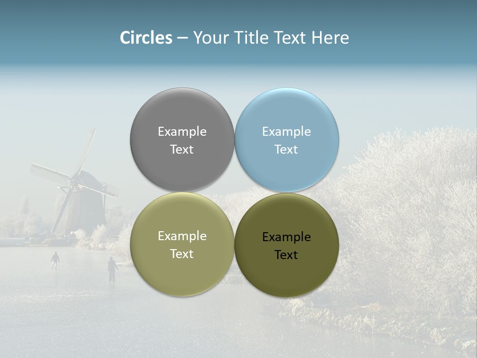 Tree Blue Frost PowerPoint Template
