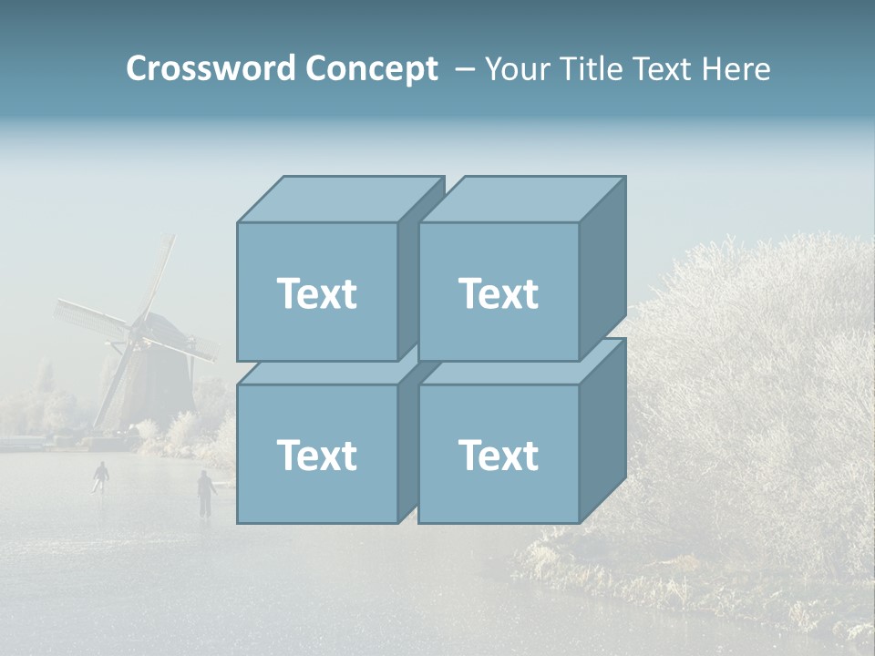 Tree Blue Frost PowerPoint Template