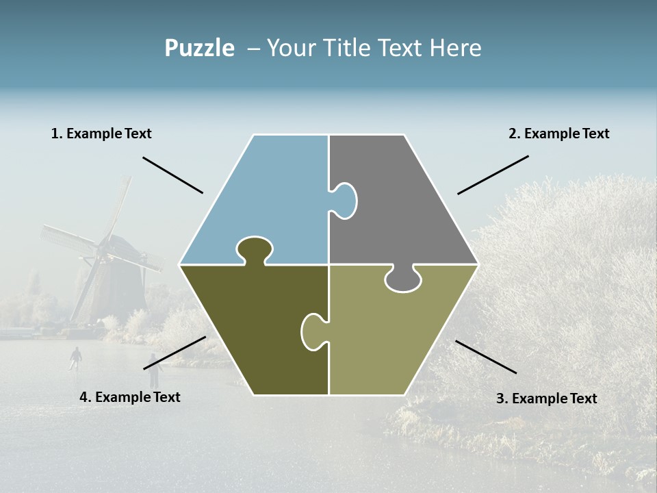 Tree Blue Frost PowerPoint Template