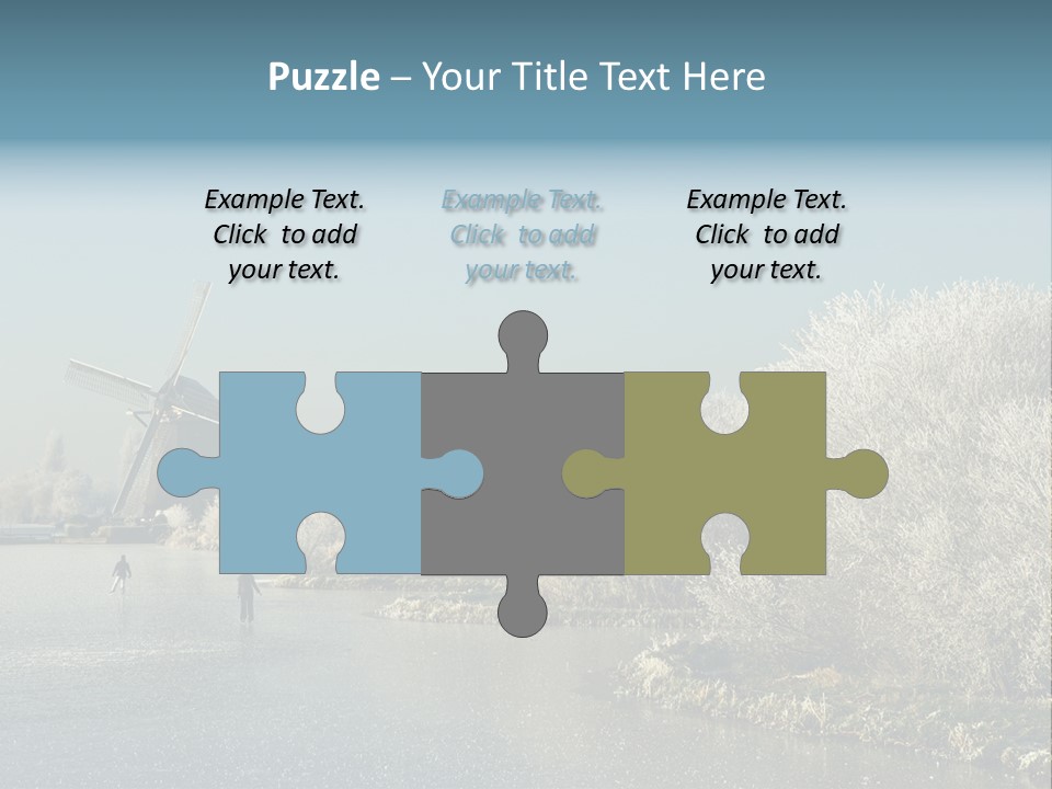 Tree Blue Frost PowerPoint Template