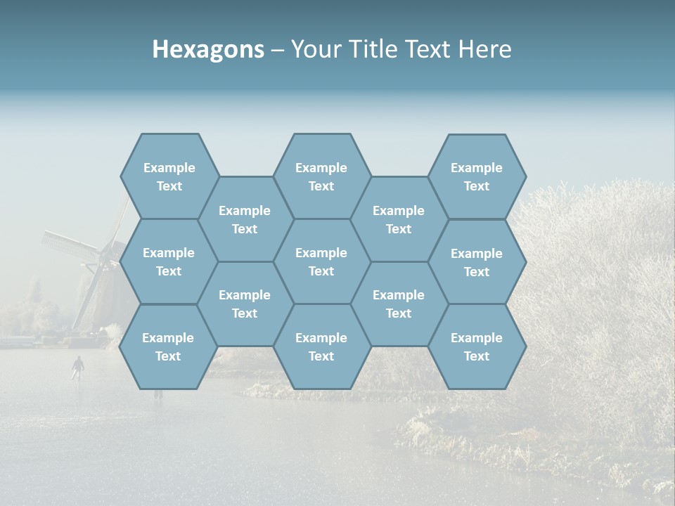 Tree Blue Frost PowerPoint Template