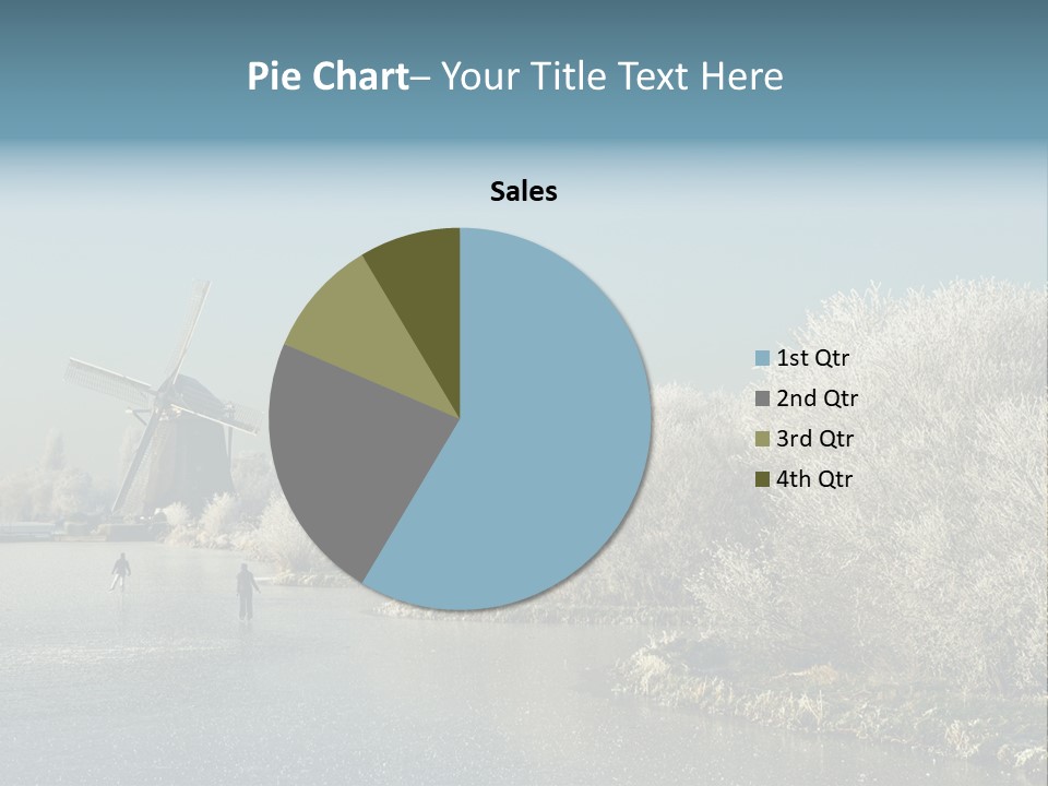 Tree Blue Frost PowerPoint Template