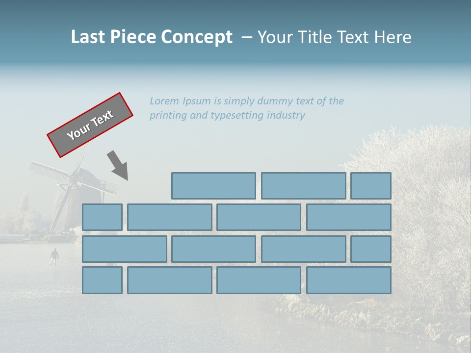 Tree Blue Frost PowerPoint Template