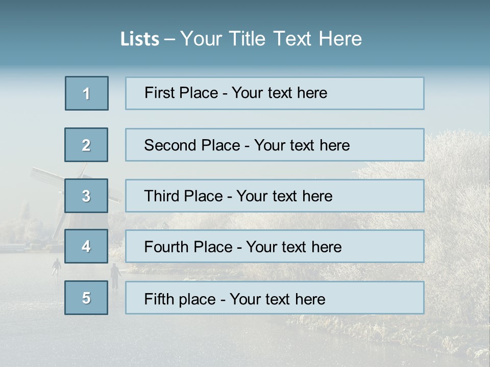 Tree Blue Frost PowerPoint Template