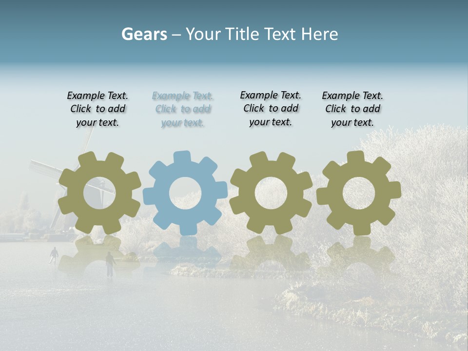 Tree Blue Frost PowerPoint Template