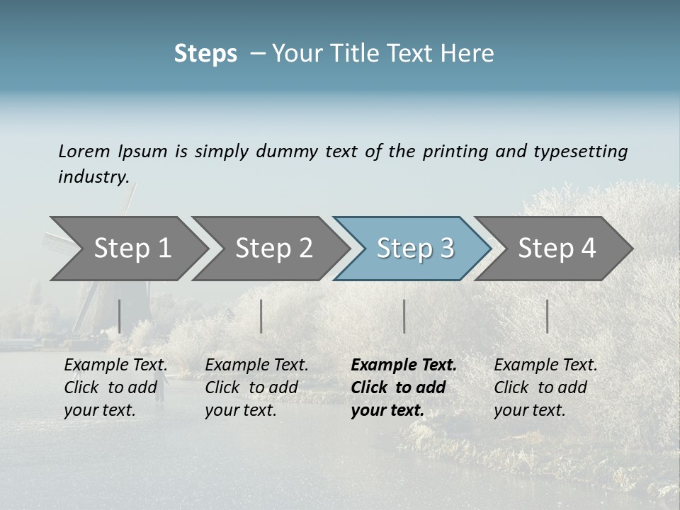 Tree Blue Frost PowerPoint Template