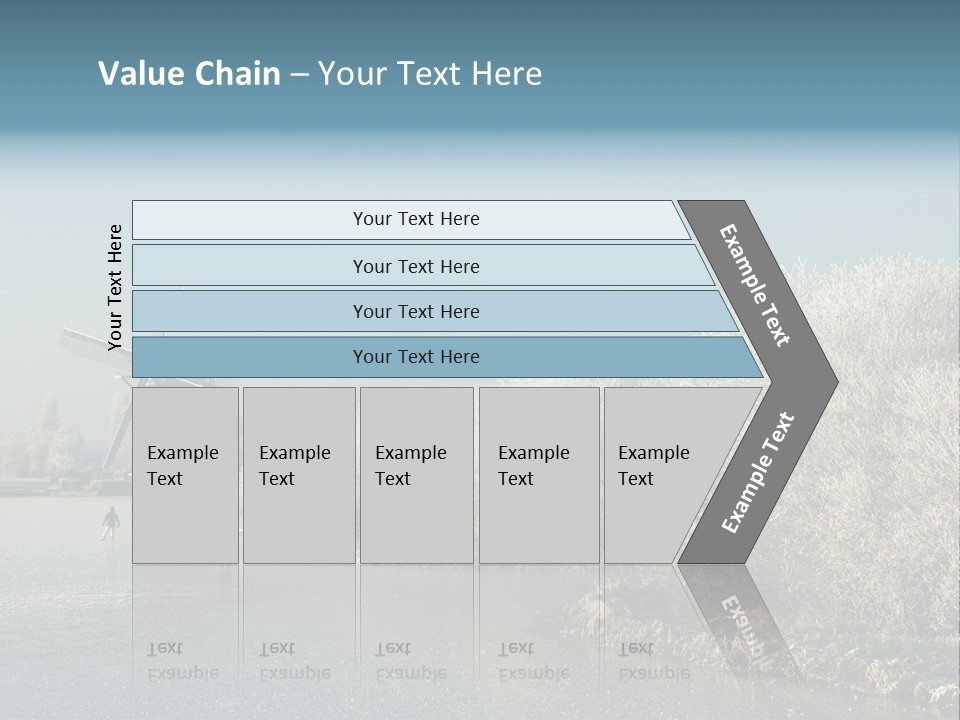 Tree Blue Frost PowerPoint Template