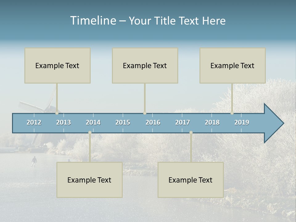 Tree Blue Frost PowerPoint Template